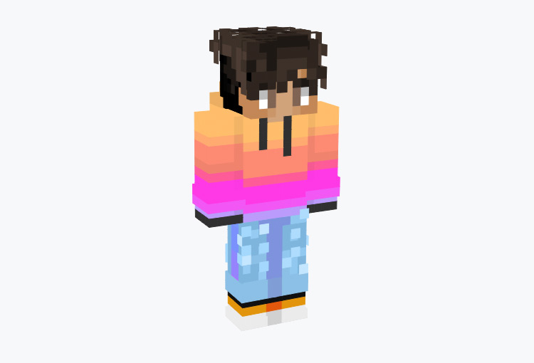 Vaporwave Gradient Sweater Boy Skin (Minecraft)