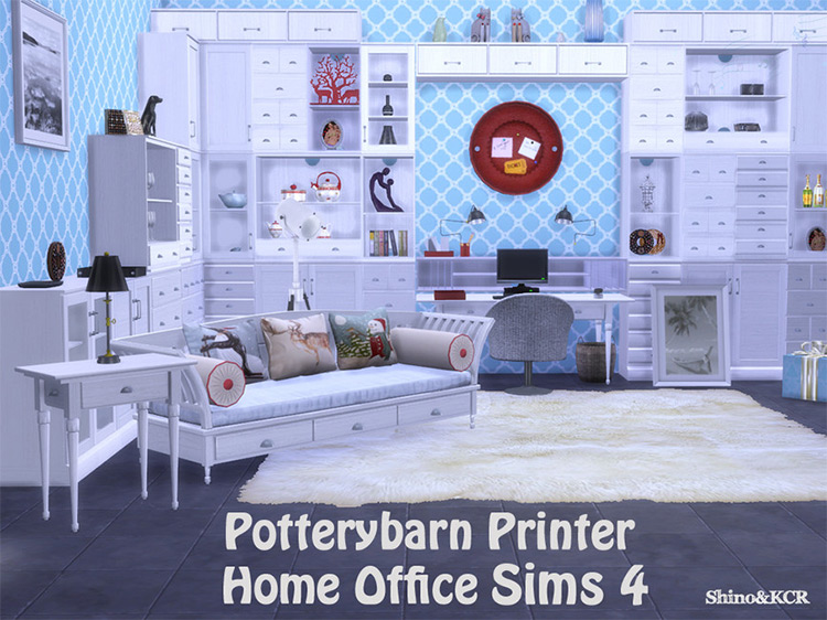 Potterybarn Home Office Set for The Sims 4