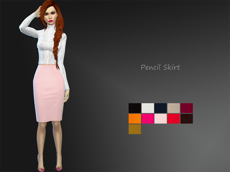 Basic Pencil Skirt CC / The Sims 4