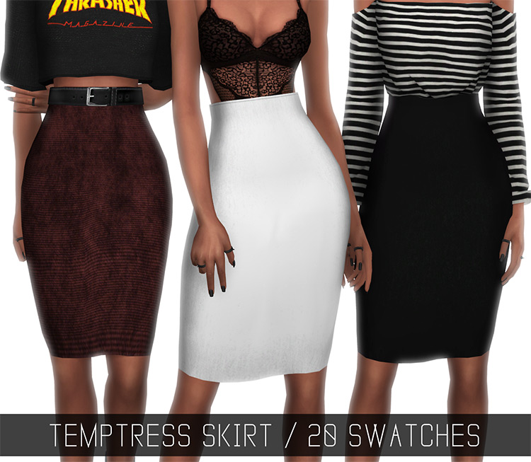 Temptress Skirt by Simpliciaty for The Sims 4