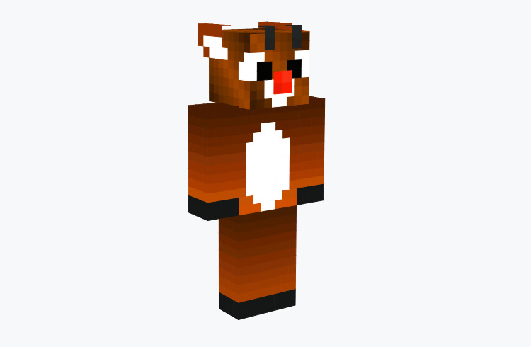 Rudolph the Red-Nosed Reindeer Minecraft Skin