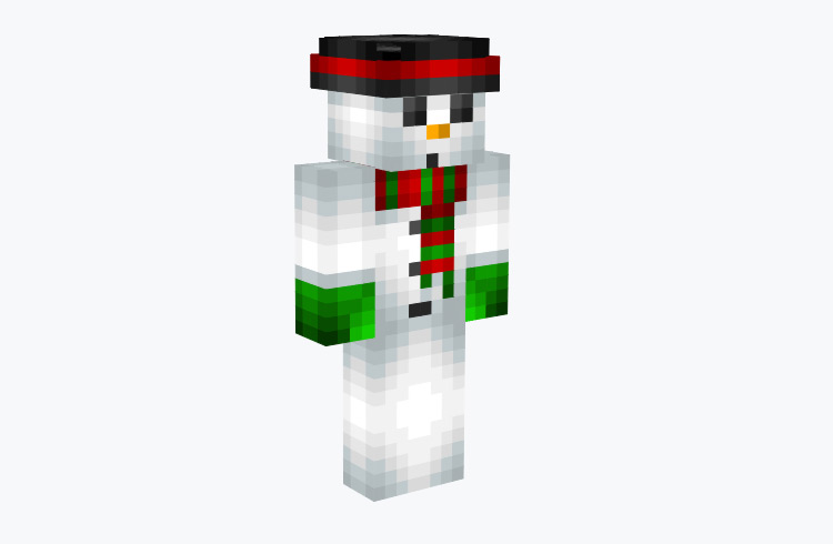 Christmas Snowman with Hat & Scarf / Minecraft Skin