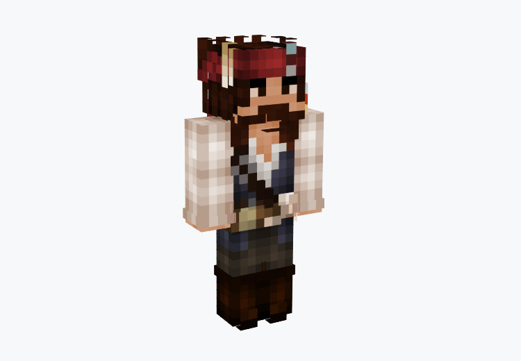 Jack Sparrow Pirate Attire / Minecraft Skin