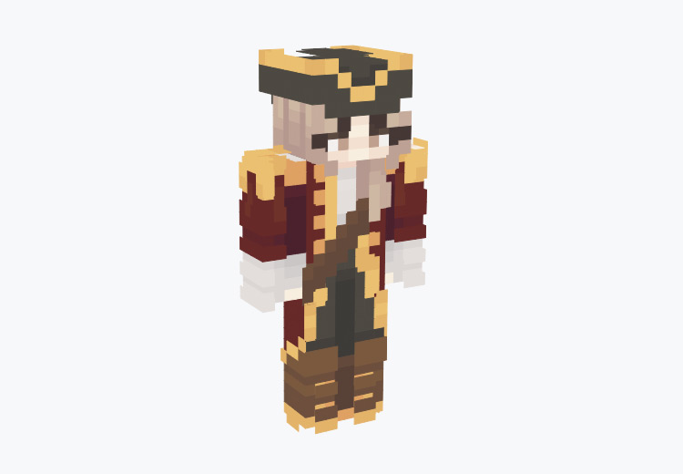 Blonde Girl Pirate with Hat / Minecraft Skin