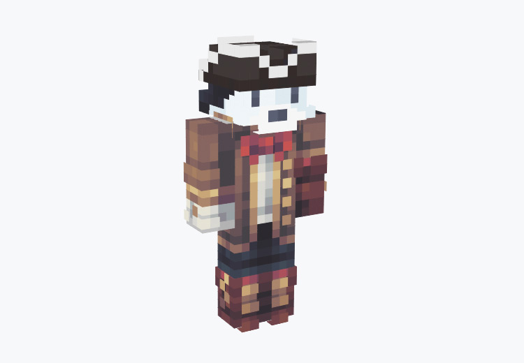 Arctic Fox Pirate Captain Minecraft Skin