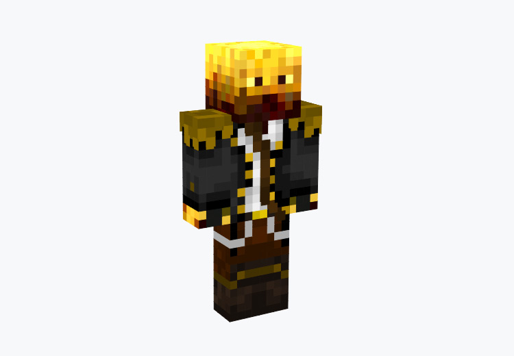 Flame Man in Pirate Outfit / Minecraft Skin