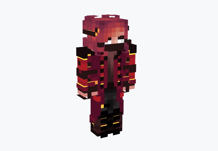 Red Dragon Pirate Character (Female) Minecraft Skin