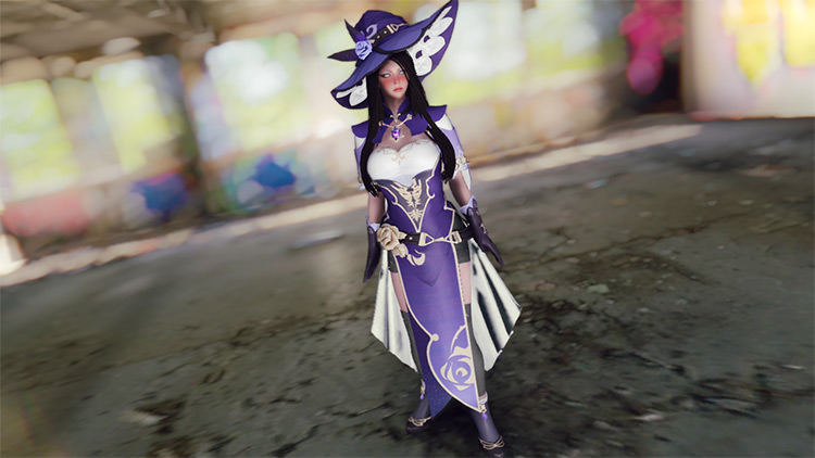 Lisa Costume from Genshin Impact / Skyrim Mod