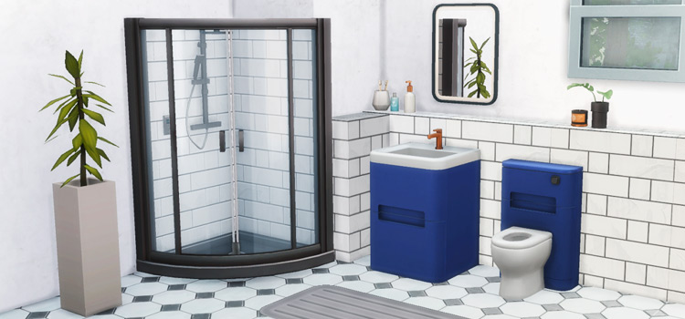 Lux Bathroom TS4 CC Set (Maxis Match)