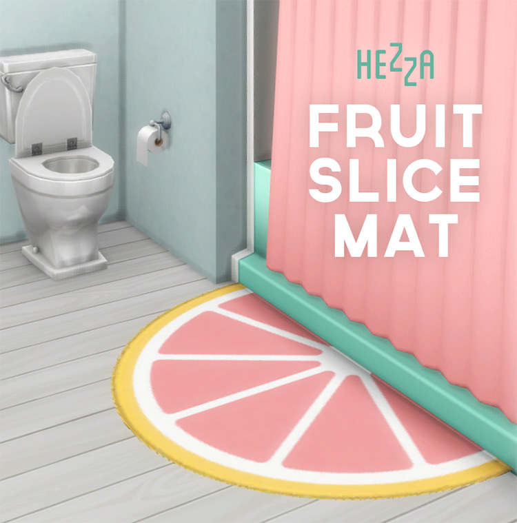 Maxis-Match Fruit Slice Bathroom Mat / Sims 4 CC