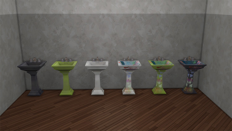 Stained Cheap Sinks (Maxis-Match) Sims 4 CC