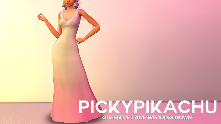 Queen of Lace Wedding Dress / TS4 CC