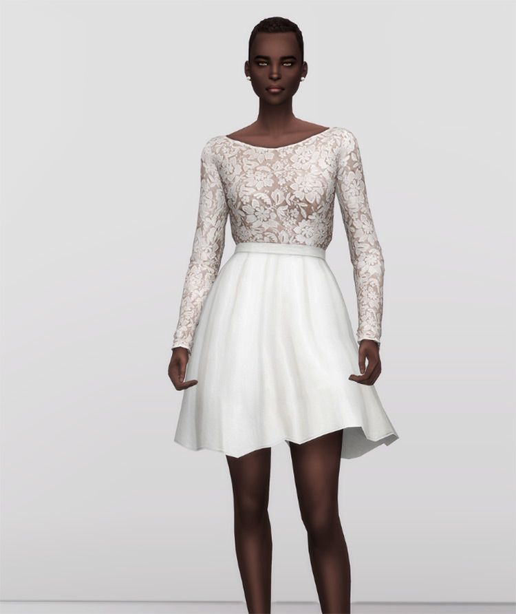 Sims 4 Maxis Match Wedding Dress CC  All Free    FandomSpot - 54