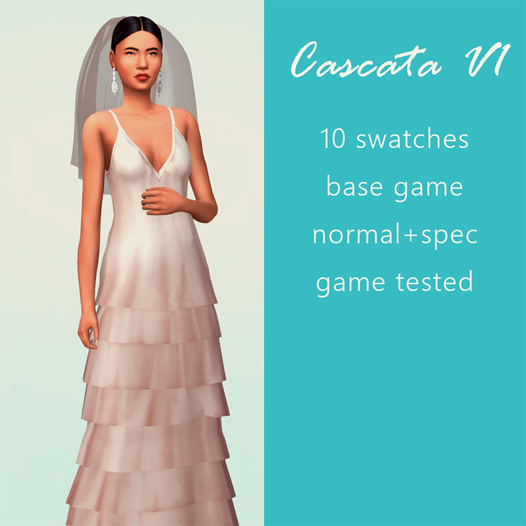 Sims 4 Maxis Match Wedding Dress CC  All Free    FandomSpot - 60