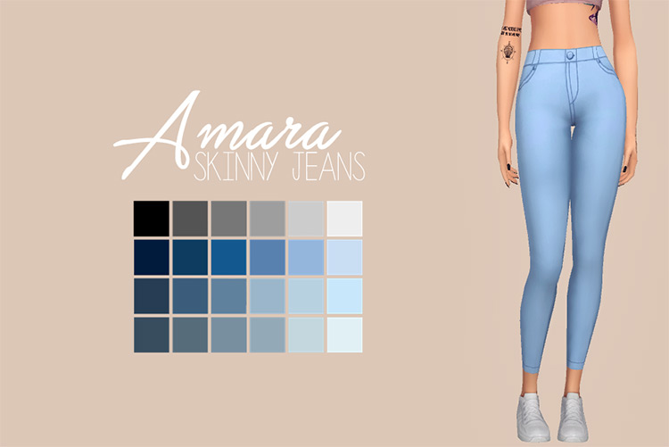 Amara Jeans (Girls) for The Sims 4