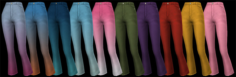 Countdown Female Jeans for The Sims 4