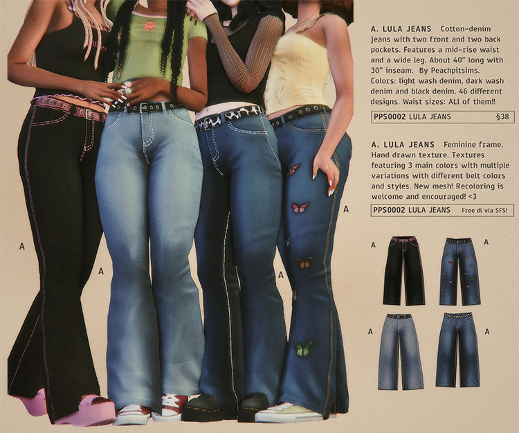 Sims 4 CC  Best Maxis Match Women s Jeans  All Free    FandomSpot - 12