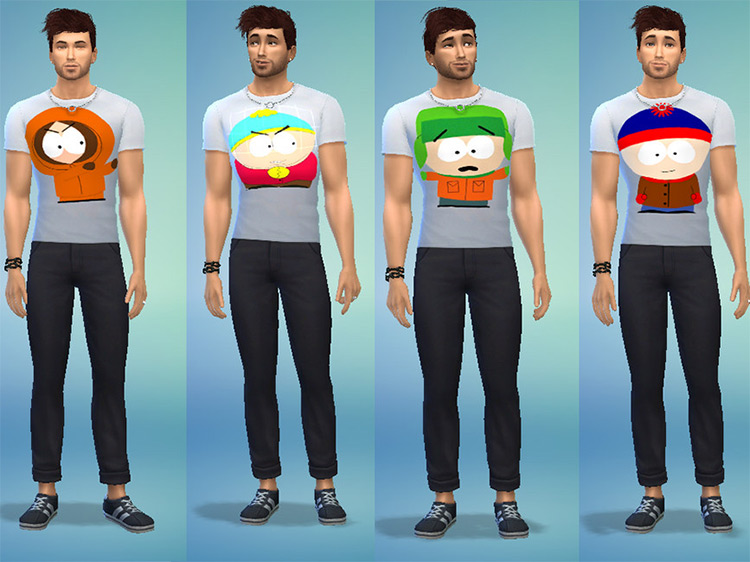South Park T-Shirts Set / Sims 4 CC