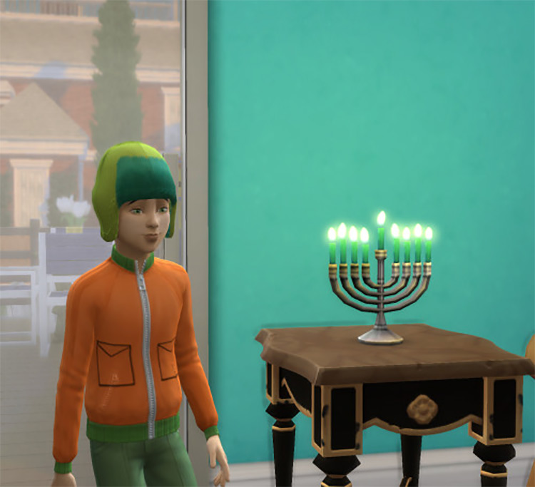 Kyle Broflovski Jacket + Hat for The Sims 4