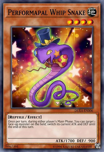 Performapal Whip Snake YGO Card