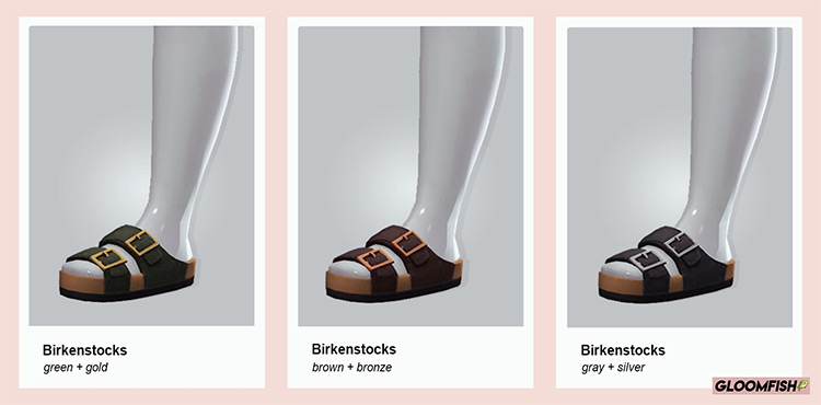 Birkenstocks CC by gloomfish for The Sims 4