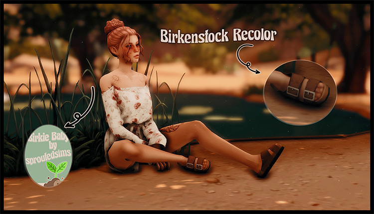 Birkenstock Recolor Set by sproutedsims / TS4 CC
