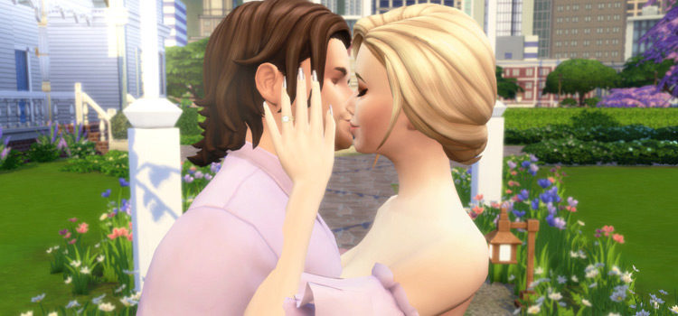 Preview of 'Engaged' Kissing Pose in TS4