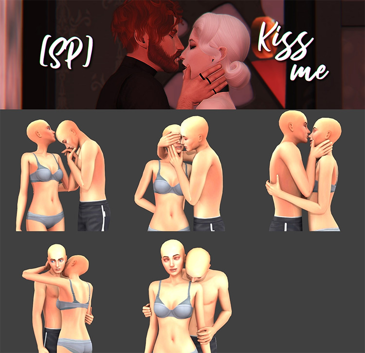 'Kiss Me' Poses by sciophobis / Sims 4