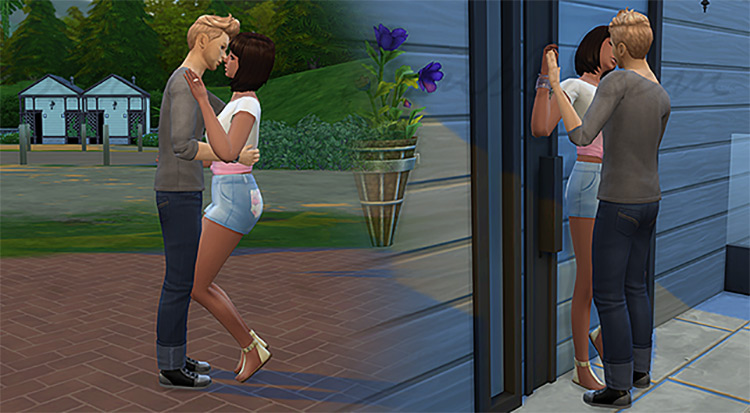 'Kiss Me If You Can' Couples Pose / TS4 CC