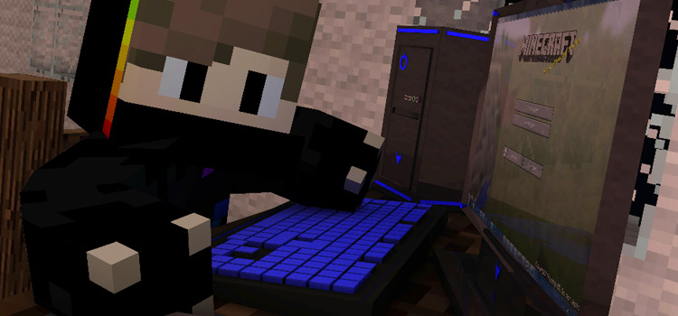 RGB Gamer Skin playing Minecraft (MC Preview)