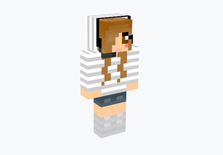 Gamer Girl with Headset / Minecraft Skin