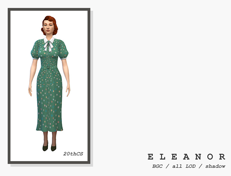 Eleanor Dress from 1950s / Sims 4 CC