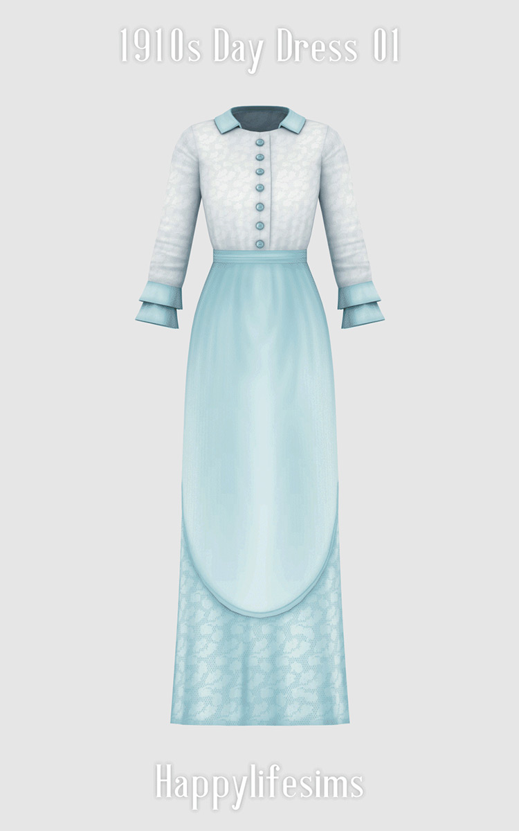 1910s Day Dress / TS4 CC