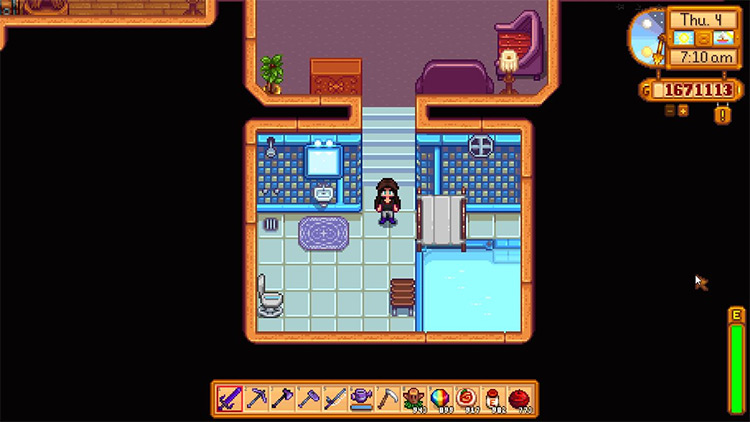 Bathroom After Second House Upgrade / Stardew Valley Mod