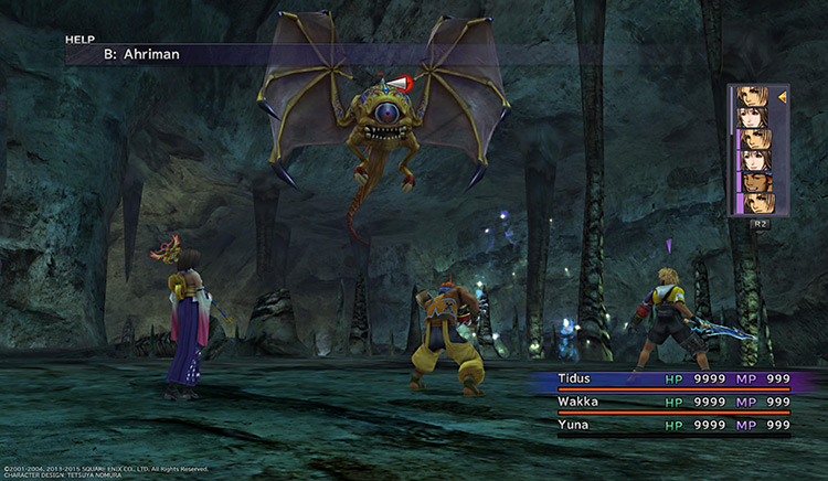 Fullscreen Ahriman Fiend Battle in Final Fantasy X HD