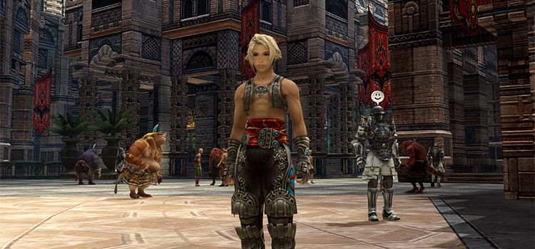 Vaan standing in Rabanastre in FFXII: TZA