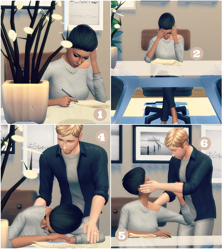 Hard Times Poses Preview / TS4 CC