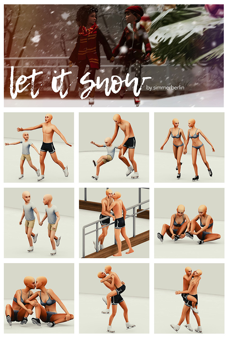 Let It Snow Poses / Sims 4