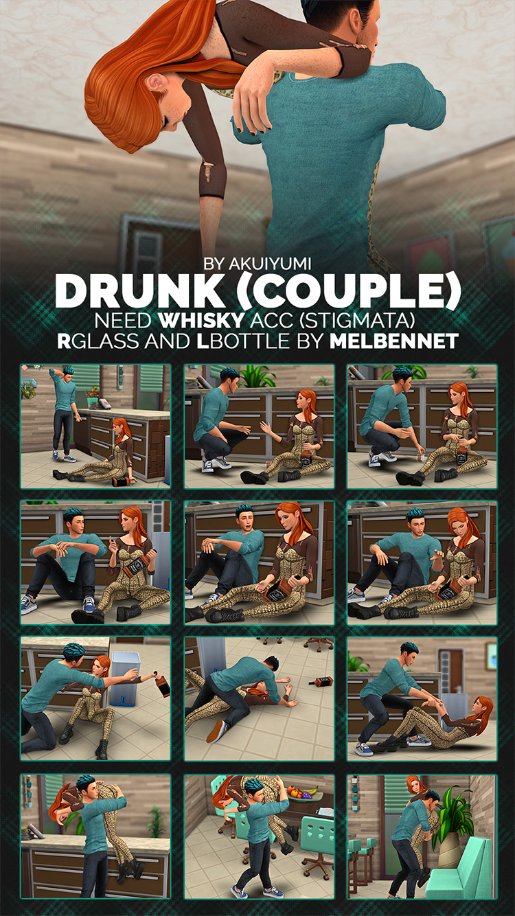 Drunk Couple Poses / TS4