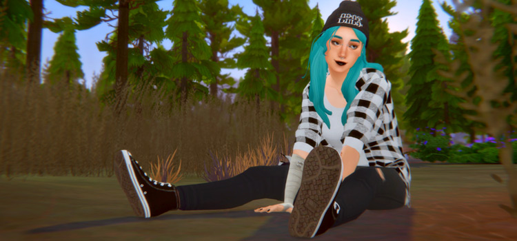 Neatdude Beanie on Girl Sim (TS4 CC)