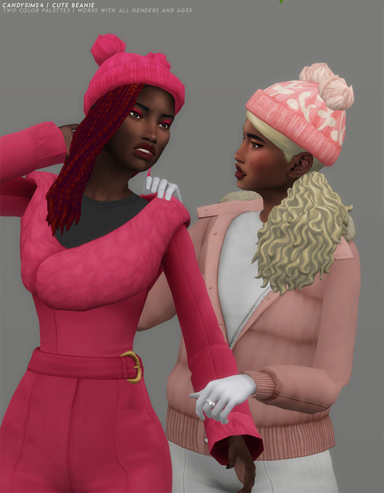 Cute Beanie Set / TS4 CC