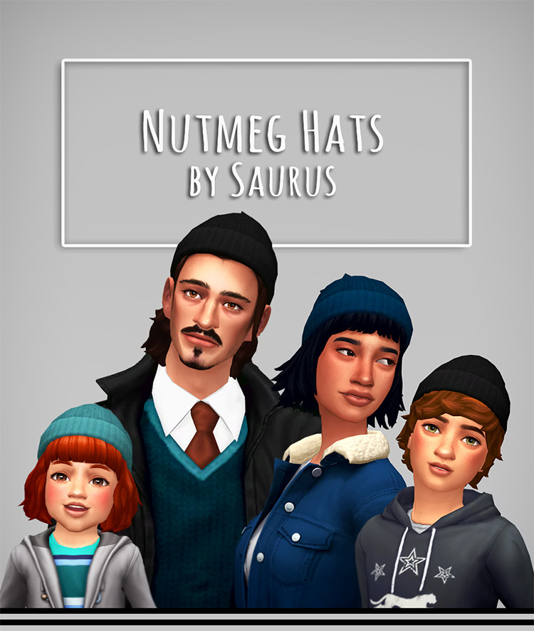 Nutmeg Beanie Hats for Winter (Maxis-Match) TS4 CC