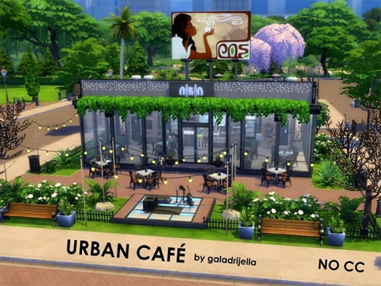 Urban Café Lot / Sims 4
