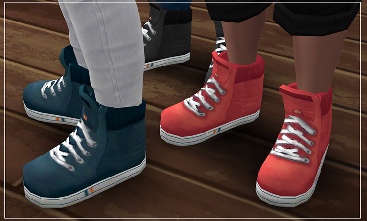 Male High Top Sneakers / Sims 4 CC