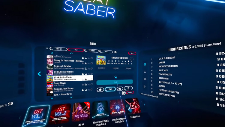 The Entire Shrek Movie, Literally Beat Saber screenshot