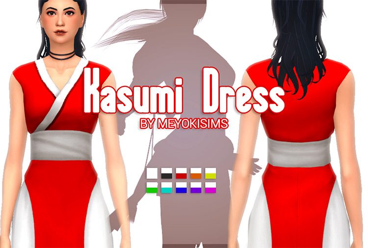 Kasumi Dress (DoA) Sims 4 CC