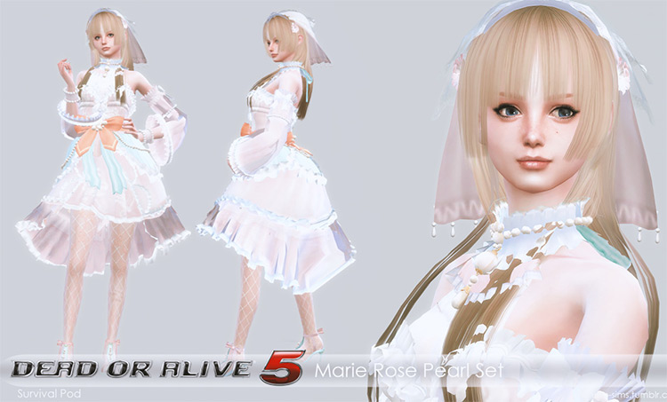 Marie Rose Pearl Set (Dead or Alive) Sims 4 CC