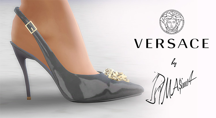 Versace Palazzo Medusa Slingback Pumps for The Sims 4