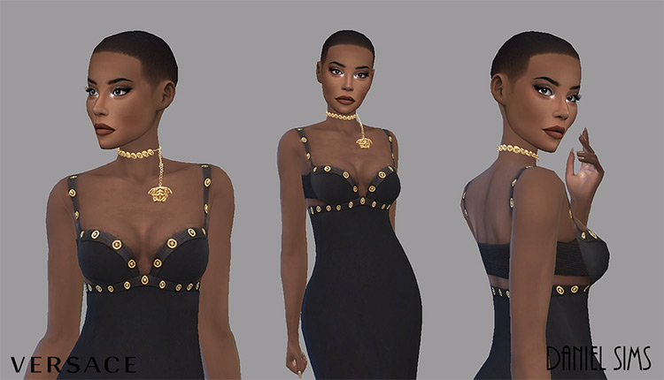 Versace Choker CC for The Sims 4