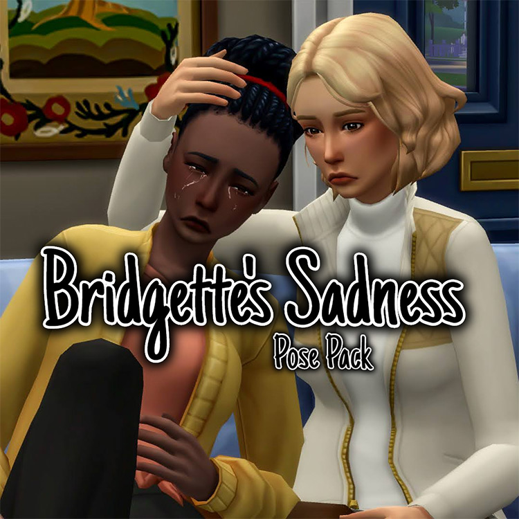 Bridgette’s Sadness Pose Pack for The Sims 4